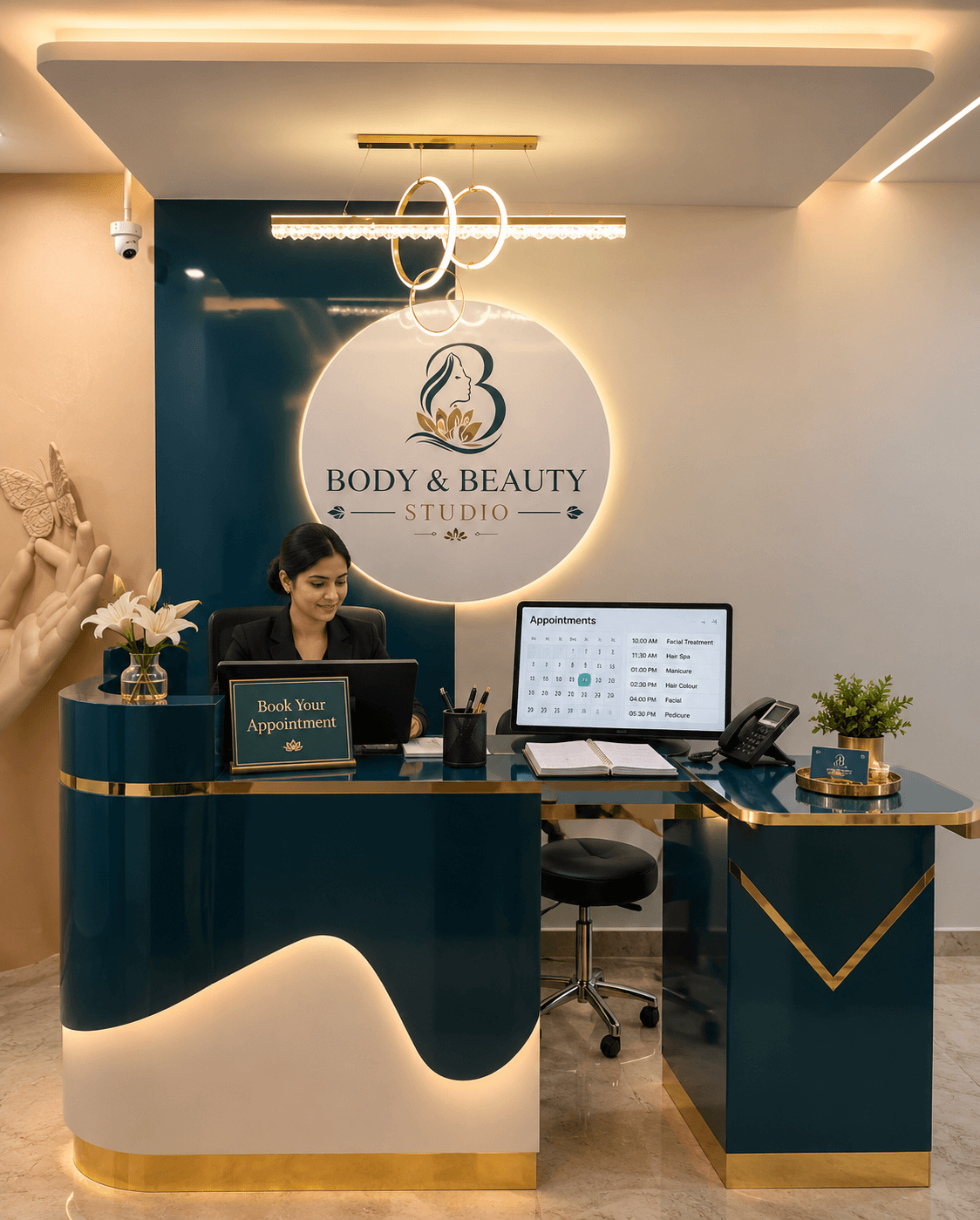 Booking a salon appointment